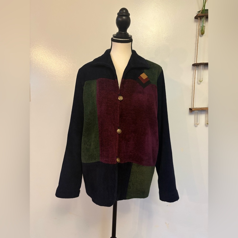Vintage - Handwoven Colourblock Canadian Artisan Coat
